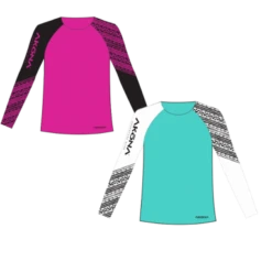 Ladies Sun Shirt 9 Ladies Sun Shirt -Dive Gear Shop rashguard ladies magenta and teal