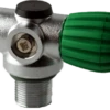FABER Blue Steel Inline Rebreather Valve - Green - 3442psi - (100% O2)